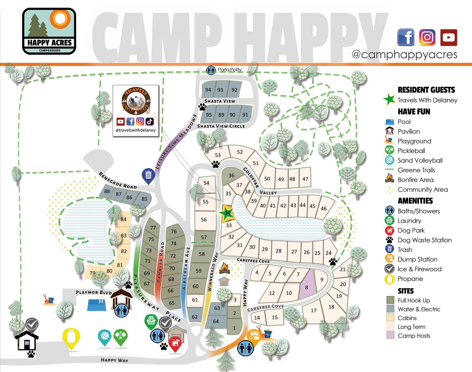 Campground Map - Happy Acres Campground